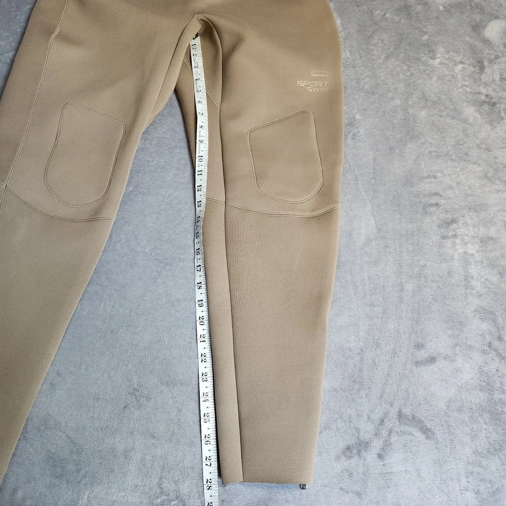 New SKIMS Sport Swim Scuba High Waisted Ankle Zip Leggings Desert 2X Tan